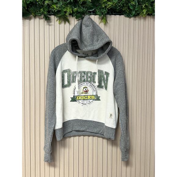 Pressbox Oregon Ducks Cody Tri-Bend Raglan Fleece Hoodie Women's Size M - Picture 7 of 13